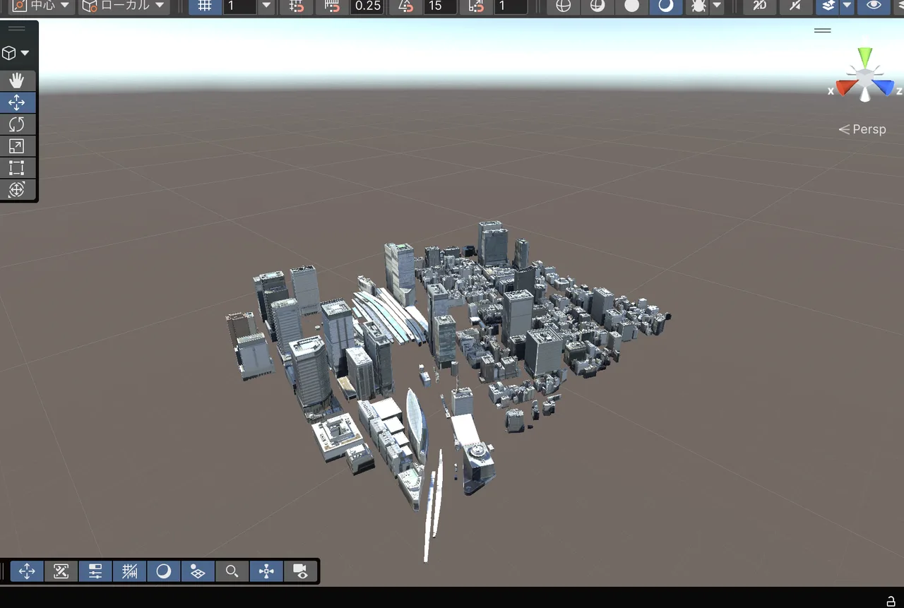 中編でUnityに取り込んだ東京駅・丸の内