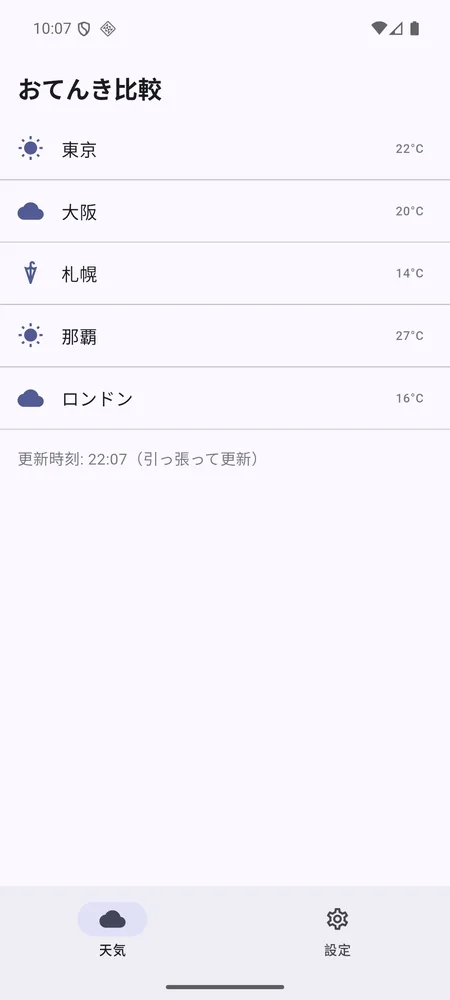 Flutter Android リスト
