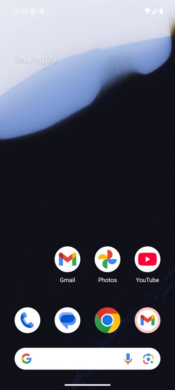Androidエミュレータのホーム画面