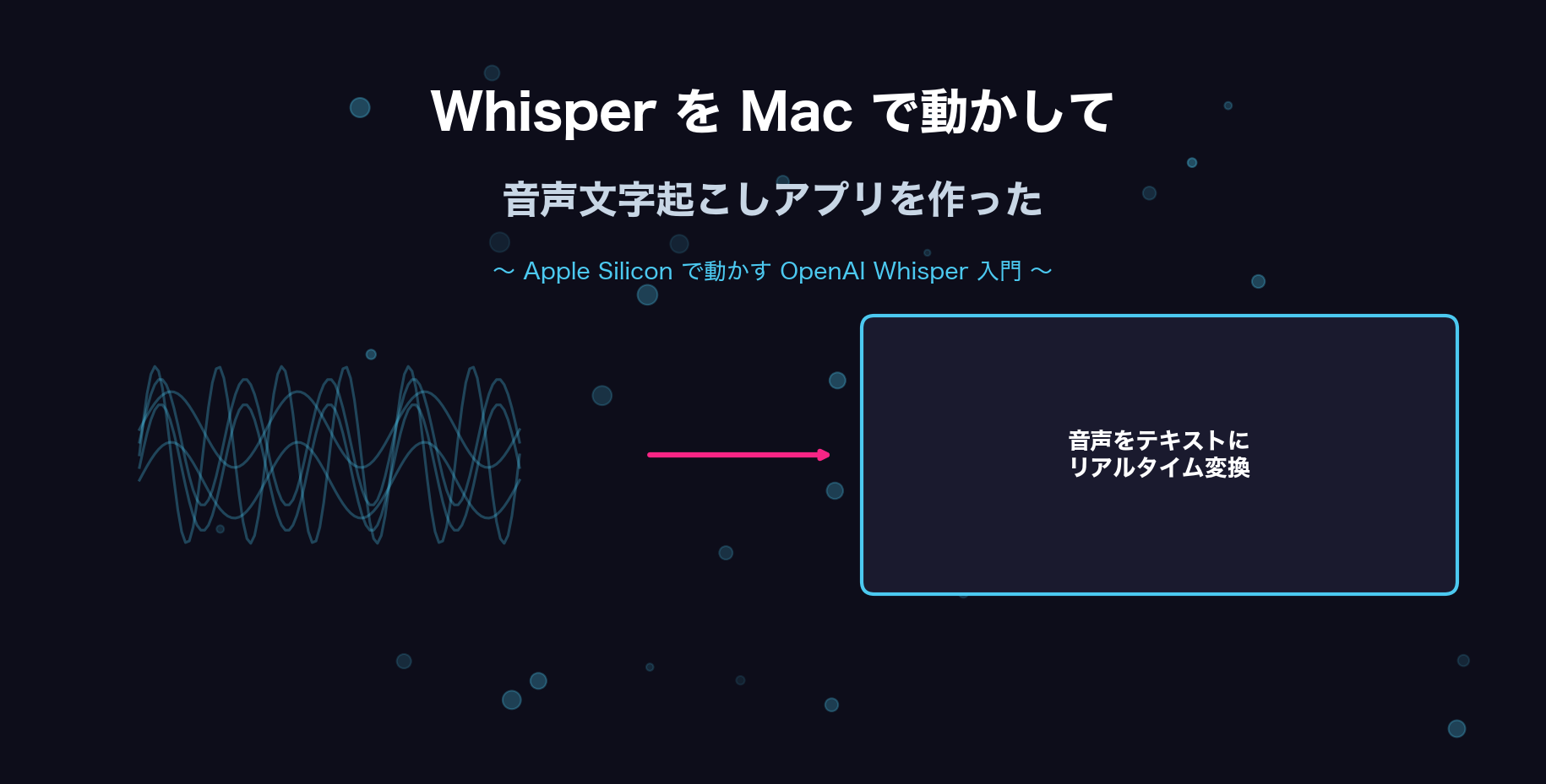 WhisperをMacで動かして音声文字起こしアプリを作った〜Apple SiliconでOpenAI Whisper入門〜